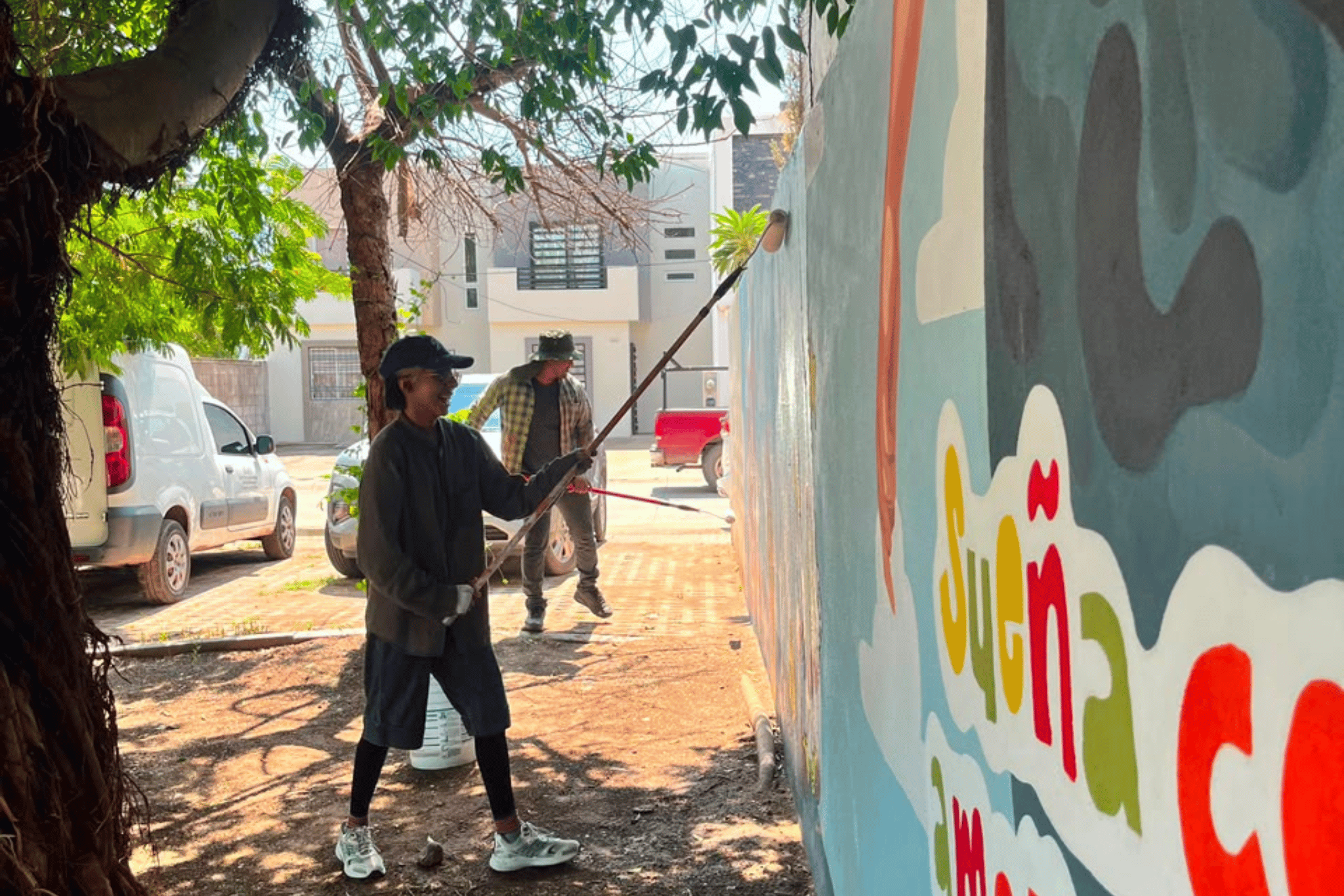 mural en parque azafran